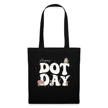 Happy Dot Day Hippie Flowers Gnome Groovy Teacher - Tote Bag - black - Front