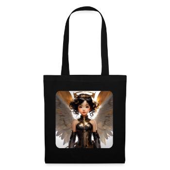 Cute angel with halo - Tote Bag - black - Front
