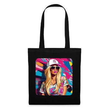 Blonde sexy girl wearing sunglasses - Tote Bag - black - Front