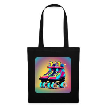Colorful Disco Roller Skates in Retro Style - Tote Bag - black - Front
