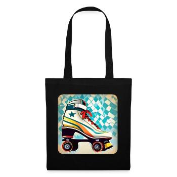 Colorful Disco Roller Skates Retro Style - Tote Bag - black - Front
