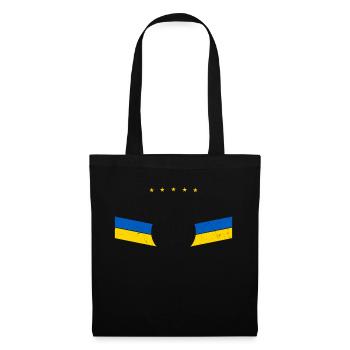 Ukraine Trident - Symbole ukrainien Tryzub - Sac en tissu - noir - Devant