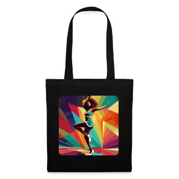 Dancing Woman in Retro Vintage Style - Tote Bag - black - Front