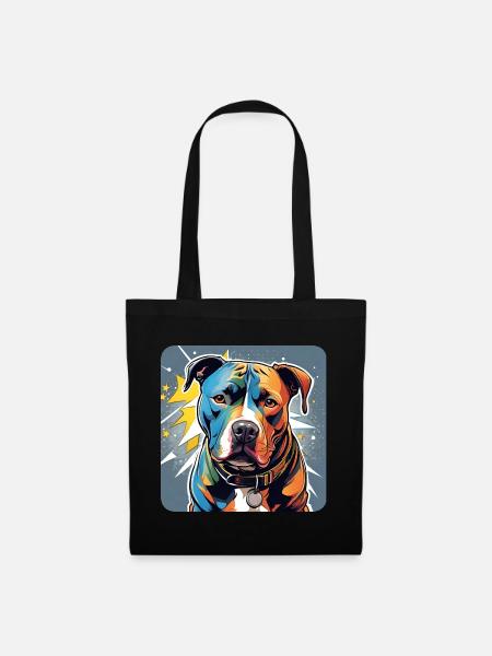 Cooler Pitbull Hund - Stoffbeutel - Schwarz