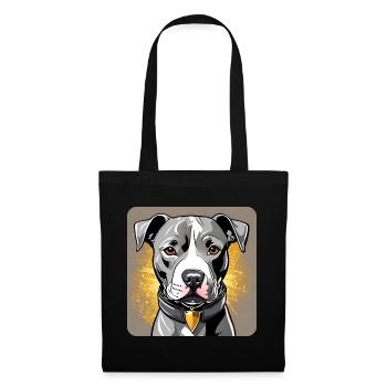 Cute Cute Pitbull Terrier Dog - Tote Bag - black - Front