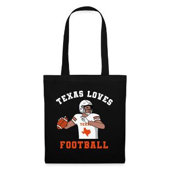 Design de football texan pour les fiers fans du Texas - Sac en tissu - noir - Devant