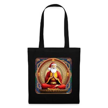 Spiritual Santa Claus in Buddha position - Tote Bag - black - Front