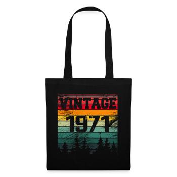 1971 Cadeau D'anniversaire Vintage 1971 Rétro - Sac en tissu - noir - Devant