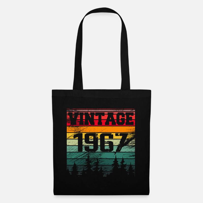 1967 Vintage 1967 Retro Geburtstagsgeschenk - Stoffbeutel - Schwarz