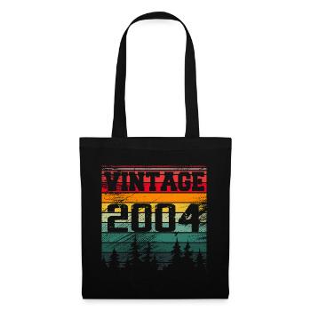 2004 Vintage Geburtstagsgeschenk 2004 Retro - Stoffbeutel - Schwarz - Vorne