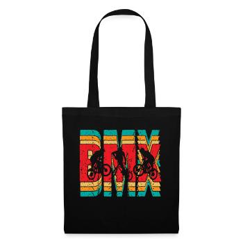 BMX Fahrrad Retro Freestyle - Stoffbeutel - Schwarz - Vorne