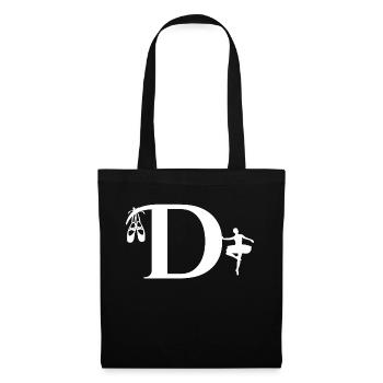Lettre d ballerine - Sac en tissu - noir - Devant