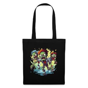 Zombie Apokalypse Halloween Zombiejäger Untote - Stoffbeutel - Schwarz - Vorne