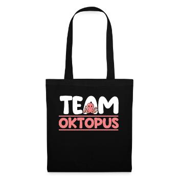 Poulpe calmar - Sac en tissu - noir - Devant