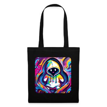 Cool Graffiti Ghost avec sweat à capuche - Sac en tissu - noir - Devant