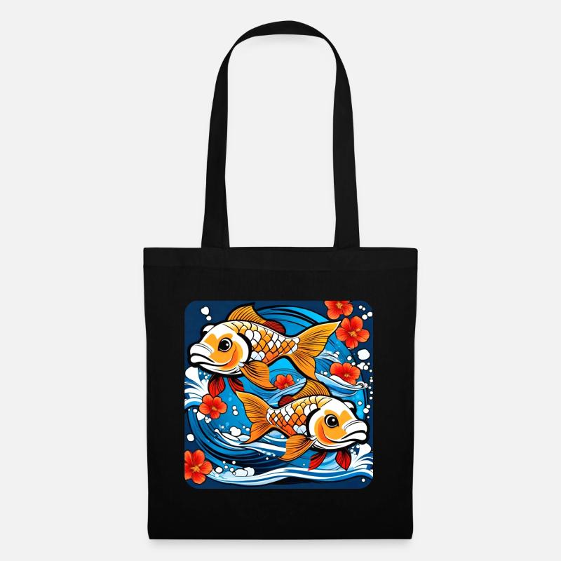 Cute goldfish - Tote Bag - black