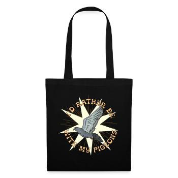 Rather with pigeon star design for pigeon fanciers - Tote Bag - black - Front