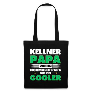 Kellner Papa wie ein normaler nur viel cooler - Stoffbeutel - Schwarz - Vorne