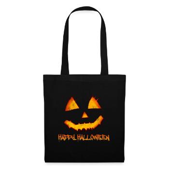 Citrouille Halloween - Sac en tissu - noir - Devant