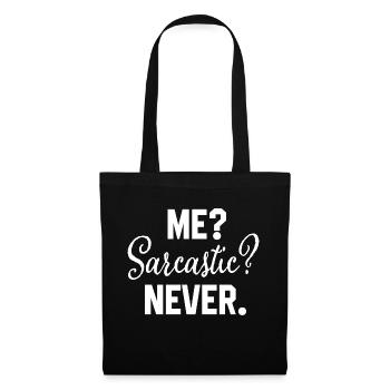 Me Sarcastic Never Funny Sarcasm - Tote Bag - black - Front