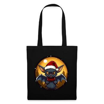 Noël chauve-souris - Sac en tissu - noir - Devant