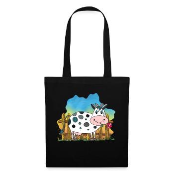 Cow - Tote Bag - black - Front
