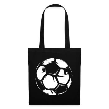 Illustration de ballon de football de football boulon icône en cuir - Sac en tissu - noir - Devant