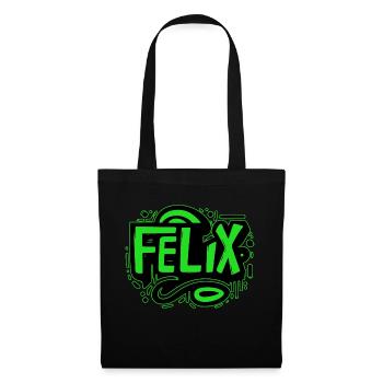 Felix Name Graffiti green - Tote Bag - black - Front