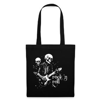squelettes jouant du rock and roll - Sac en tissu - noir - Devant