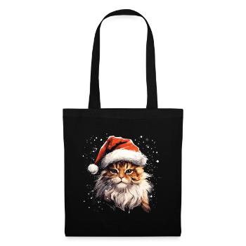 Cat Christmas Christmas Cat Merry Catmas - Tote Bag - black - Front