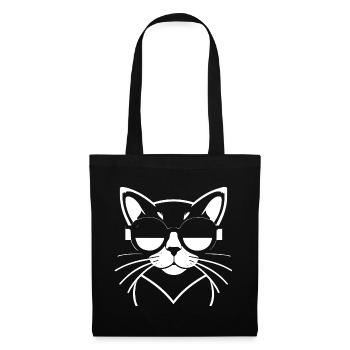 Funny Cat with Sunglasses Kitten Sunglas Cats - Tote Bag - black - Front