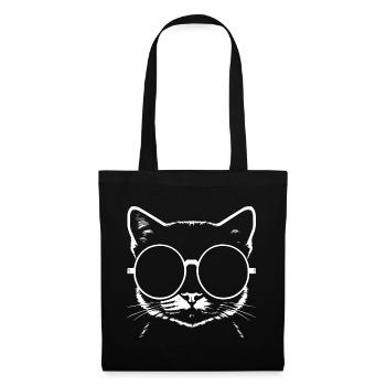 Funny Cat with Sunglasses Kitten Sunglas Cats - Tote Bag - black - Front