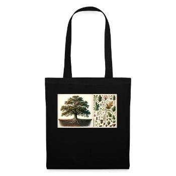 Oak Tree Botanical - Tote Bag - black - Front