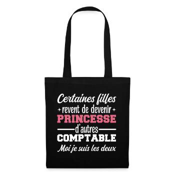 Princesse Comptable - Sac en tissu - noir - Devant