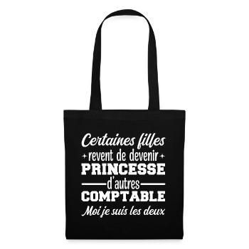 Princesse Comptable - Sac en tissu - noir - Devant