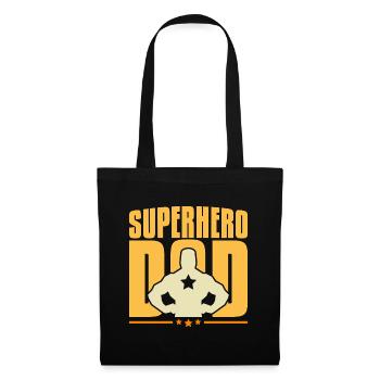 superhero dad - Stoffbeutel - Schwarz - Vorne