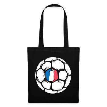 Frankreich Handball EM Team Mannschaft Ball Symbol - Stoffbeutel - Schwarz - Vorne