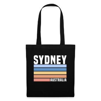Sydney, Australie - Sac en tissu - noir - Devant