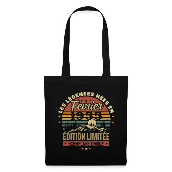Nées En Février 1955 Anniversaire 69 ans Retro 69 - Sac en tissu - noir - Devant