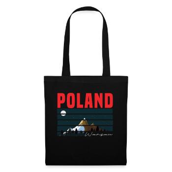 Pologne Varsovie - Sac en tissu - noir - Devant