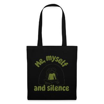 Me, myself and silence - Stoffbeutel - Schwarz - Vorne