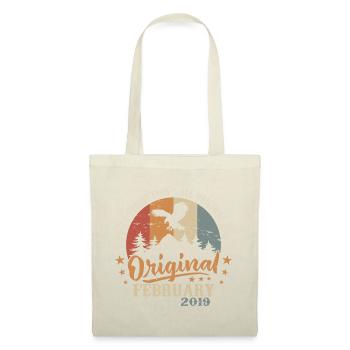 Février 2019 - Né en février 2019 - Sac en tissu - nature - Devant