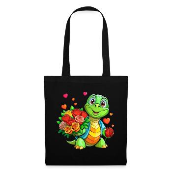 Mega Cute Turtle - Tote Bag - black - Front