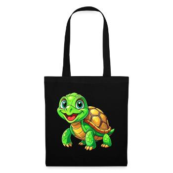 Mega Cute Turtle - Tote Bag - black - Front