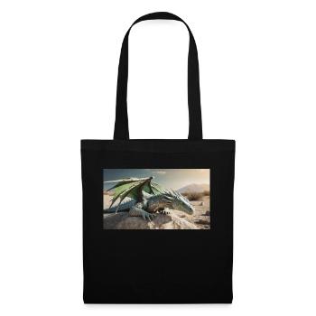 A realistic majestical green dragon desert - Tote Bag - black - Front