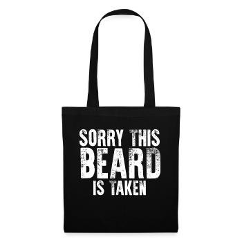 Sorry This Beard Is Taken Funny Valentines Day - Tote Bag - black - Front
