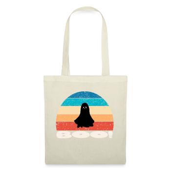 Retro vintage Sunset Halloween Ghost - Stoffbeutel - Natur - Vorne