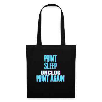 Print Sleep Unclog Print again - Tote Bag - black - Front