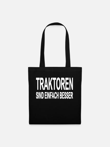 Traktor - Stoffbeutel - Schwarz