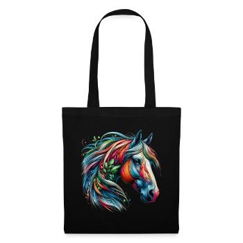 Cheval - Sac en tissu - noir - Devant